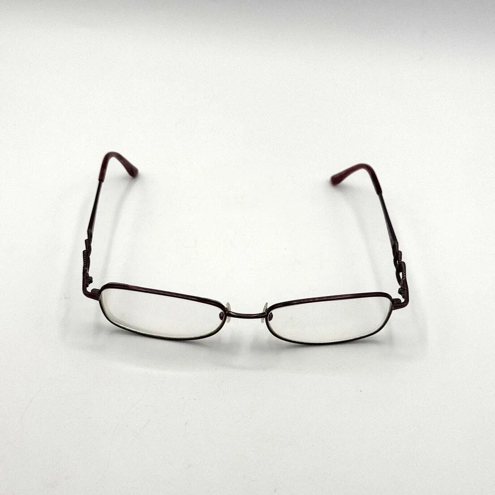 Joan Collins‎ 9773 Plum Metal Eyeglass Frames ONLY 53-17-135 with Case Y2K